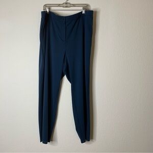 Eileen fisher Womens blue Ponte slouchy ankle pants 3X
